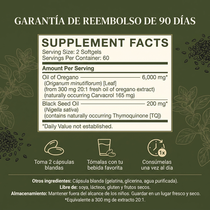 Origalis Aceite de Orégano y Comino Negro